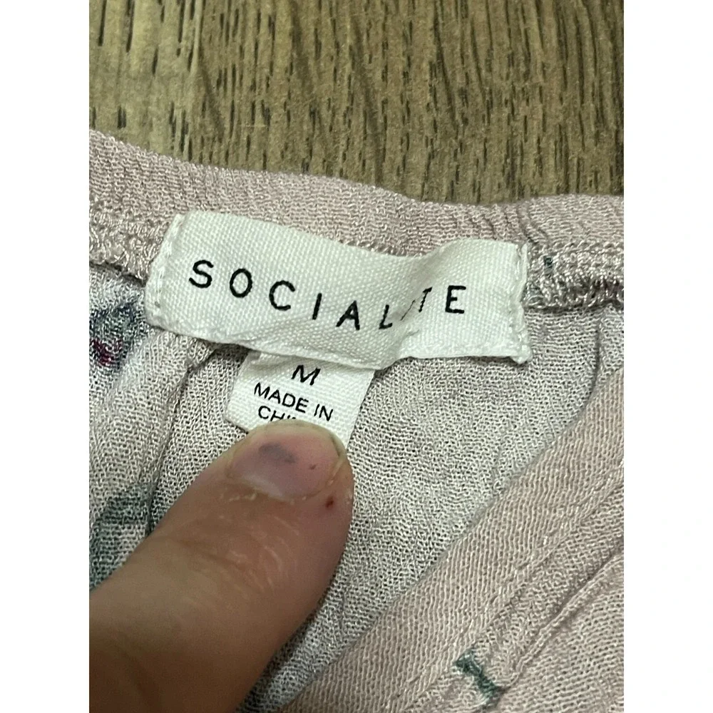 SOCIALITE Dress, Women's Size Medium, Purple Blue Green, Floral, Tank Top - Picture 5 of 8